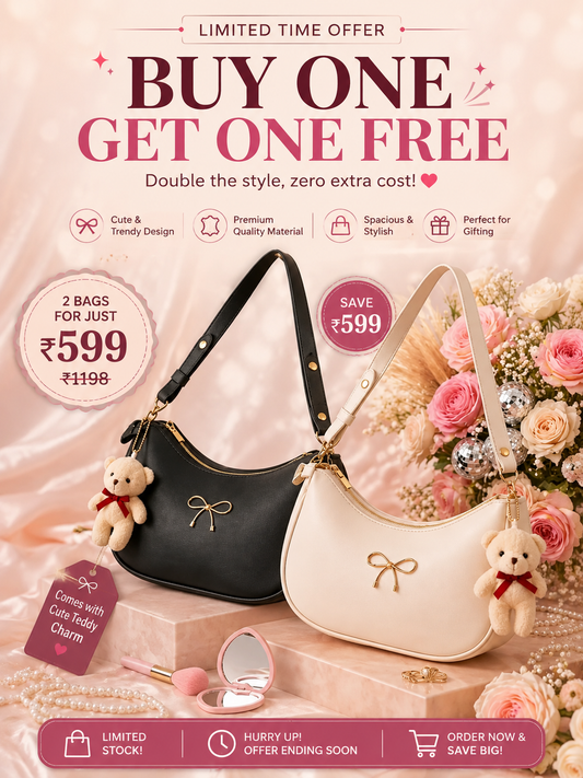 Buy 1 Get 1 Free – Stylish Sling Bags for Women 💕
