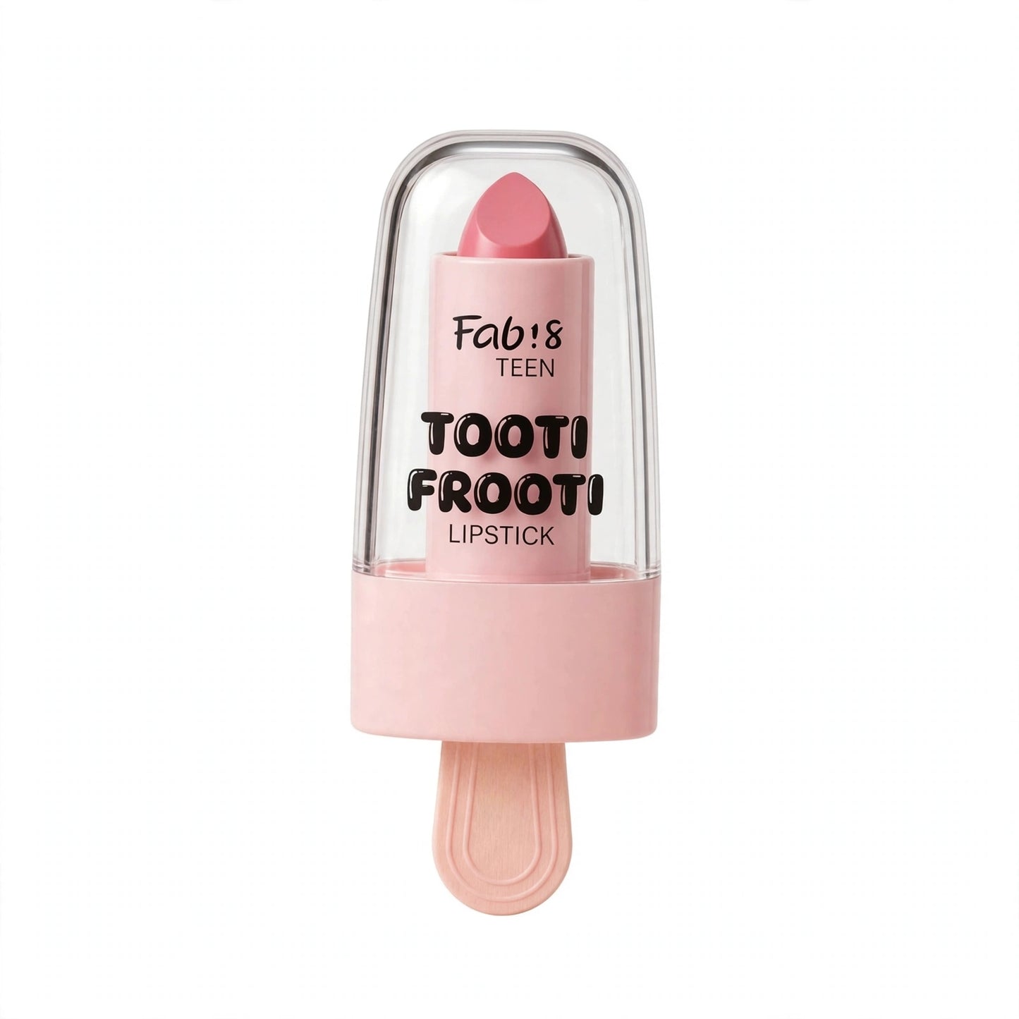Fab!8 Teen Tooti Frooti Popsicle Lipstick - Cute Ice Cream Design, Vibrant Pink Shade, Moisturizing & Lightweight, Safe for Teens, 3.5g