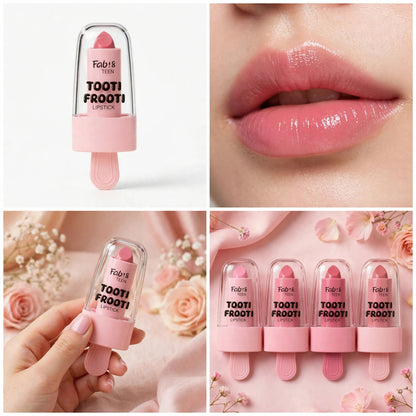 Fab!8 Teen Tooti Frooti Popsicle Lipstick - Cute Ice Cream Design, Vibrant Pink Shade, Moisturizing & Lightweight, Safe for Teens, 3.5g